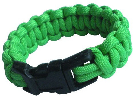 Paracord Planet Cobra Paracord - Pulsera tipo III de 7 hebras 550 Paracord - Hebilla de liberación lateral de plástico (verde neón, 7 pulgadas)