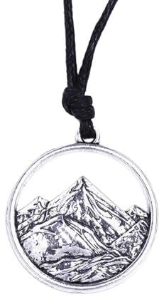 Collane da uomo, gioielli da donna, moda Collane con ciondolo a montagna in rilievo Collana da montagna d'oro / minimalista Escursionismo Gioielli da viaggio all'aperto Regalo per l'arrampicata
