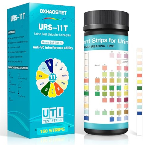 Urine Test Strips, 11-in-1 150 Strips UTI Test Strips, Urine Test Strips for Urinalysis Full Panel at Home, Urinalysis Test Strips for UTI Ketone Kidney & Liver Function for Women Men