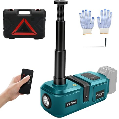 Elektrisch Wagenheber 5T für Makita 18V Akku(Ohne Akku), 15,5-45 cm Hubbereich, LED Licht, Kabelloses Tragbares Werkzeug für Auto SUV LKW Reifenwechsel Garagenreparatur