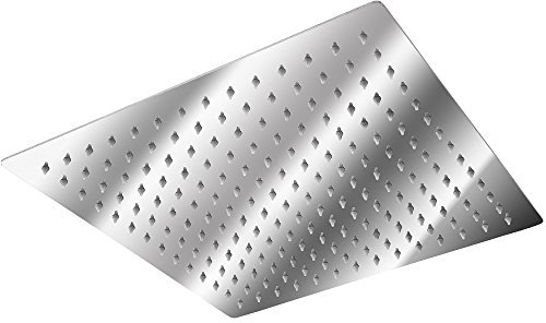 TecTake Soffione doccia a pioggia moderno doccione in acciaio inox - modelli differenti - (quadrata 30x30cm | no. 401600)