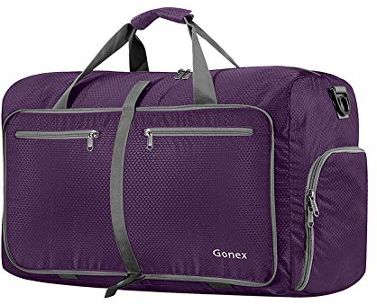 Gonex Leichter Faltbare Reise-Gepäck 40L Duffel Taschen Sporttasche für Reisen Sport Gym Urlaub Lila