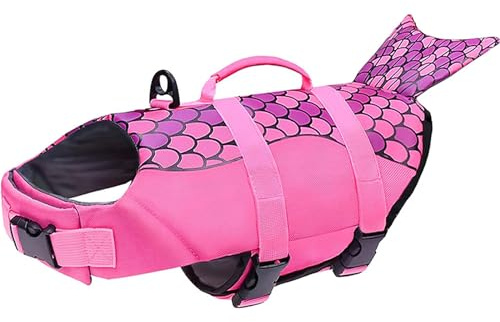 Izefia Giubbotto di salvataggio per cani, rosa