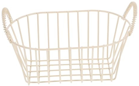 KITANDOVE De Alambre Vintage Con Asas Dobles Cesta De Almacenamiento De Metal Para Servir Organizador De Mesa Adecuado Para Cocina y Oficina 1 Unidad