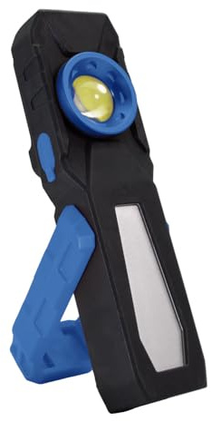 Tibelec, 35300300, LED-lampa 10 W 500 lumen uppladdningsbar, stöttålig IK07, lång livslängd, kompakt och lätt design, perfekt för DIY och camping - storlek: 10 W, färg: svart