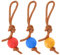 3 Pièces Balle Pour Chien Avec Corde, Balle Jouet pour Chien en Caoutchouc Naturel, Balle Jouet pour Chien Tricolore, Balle à Lancer élastique pour Chiens, Convient aux Chiens de Toutes Tailles