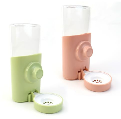 Automatischer Trinkflasche Kaninchen 2 Stück 600ml Hasen Trinkflasche Hängend Haustier Wasserspender für Meerschweinchen Chinchillas Igel Frettchen Hamster Zubehör