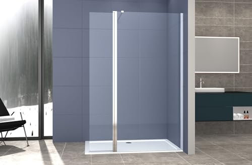 Box Doccia parete Walk in 140 cm + anta 40 cm h 200 cm cristallo temperato trasparente 8mm profilo CROMATO MIRELLA