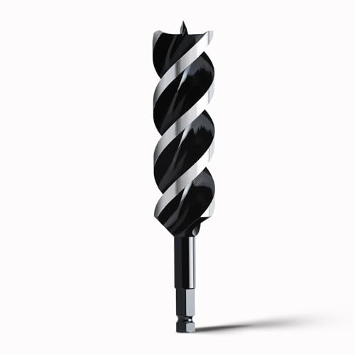 hsawbit Wood Drill Bits, 40mm x 230mm Auger Drill Bit Extra Long Drill Bits Wood Plastic, Drywall Woodworking Hole Drill Bit