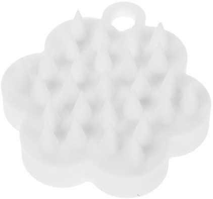 cepillo de champú para bebés depurador de cabello para el cuero cabelludo depurador de cabello de silicona exfoliante para el cabello cepillo de ducha gel de sílice Beige
