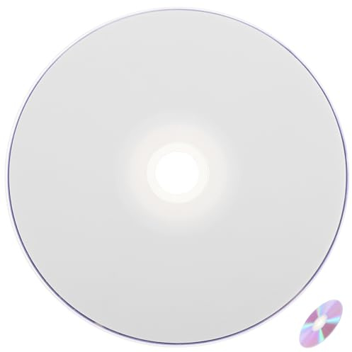 Luxshiny CD Virgen de Gran Capacidad para Grabación de Música y Datos, Disco CD-r Grabable Digital, Incluye Estuche para Disco, Compatible Audio y DVD, Medio de Almacenamiento Portátil