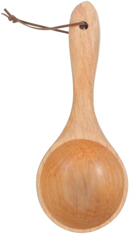KICHOUSE Saunaschaufel aus Holz – Badewasserschöpfkelle mit Griff – Saunakelle aus Holz für Spa-Badewanne – Wasserschöpfkelle zum Baden