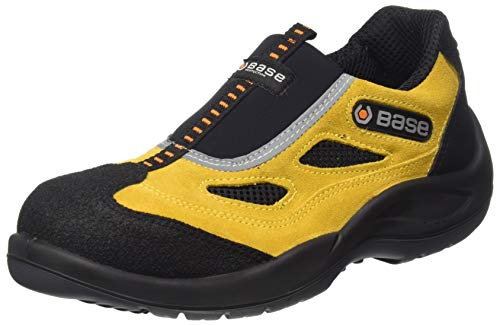 BASE Protection Four Holes S1P SRC Zapato de Seguridad, Talla: 42, Color: Negro/Amarillo, B0475BKY42