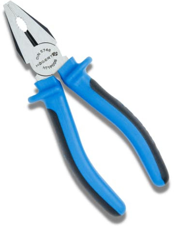 Högert Technik - Kombinationszange Kombizange Universalzange 160 mm, CrV - Schneidkanten mit 58-62 HRC - 2K-Handgriff