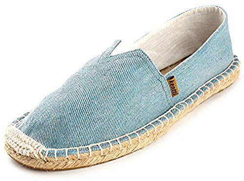 Kentti Herren Klassisch Denim Leinwand Halbschuh Espadrilles Blau 41 EU