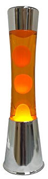 Fisura Lavalampes Magma/Effekt Metall 40 cm Flüssigkeit Metall und Glas (Weiss)