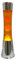 Fisura Lavalampes Magma/Effekt Metall 40 cm Flüssigkeit Metall und Glas (Weiss)