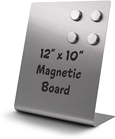OutFormal Grand tableau d'affichage magnétique pour tables – Tableau mémo effaçable à sec avec support – Chevalet en métal pour affichage magnétique – Décoration d'intérieur de bureau – 30,5 x 25,4 cm