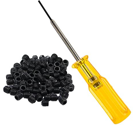Fbshicung 1.6MM Hex Screw Driver and 50PCS Needle Clamp Screw Compatible with Industrial Overlock Sewing Machine Juki Yamato Pegasus Repair Tools