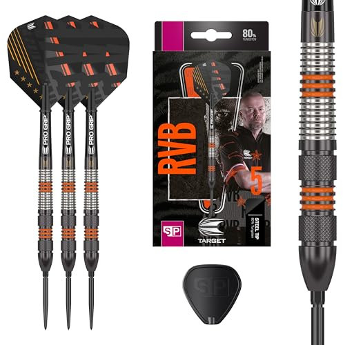Target Darts Raymond Van Barneveld RVB 80 Schwarz G2 23G 80% Wolfram Swiss Point Stahlspitze Darts Set