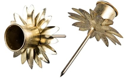 A lot Decoration - Ljushållare Kronljus Champagne 10cm 4-pack
