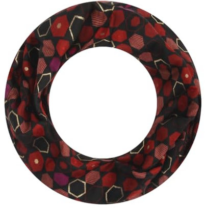 Majea Loop Schal Damen Schlauchschal Halstuch schmaler Loopschal (880051) (rot 3)