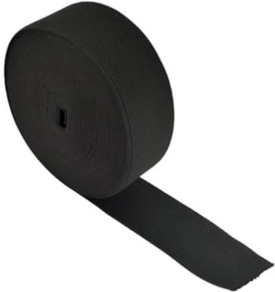 LIMIKPH 5 Meter Gummiband zum Nähen, 35mm 45mm 55mm 65mm breit Schwarz, Weiß Stretch Gummiband (Schwarz, 5mx35mm)