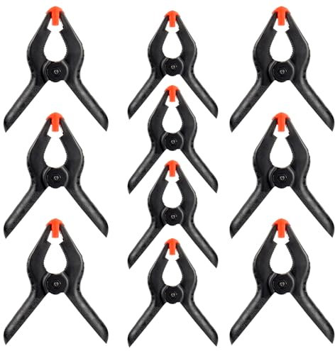 Lot De 10 Pinces Pinces à Ressort, Pinces à Ressort en Nylon Robuste, Pince Serre Joint Avec Mobiles MâChoires, Pinces à Ressort Plastique Noir en Nylon, Pour Photographie, BâChe, Artisanat, Jardin