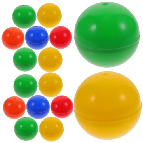 WOONEKY 20 St Färgglada Öppna Plastbollar för Lotteri och Underhållning Släta Ytor för Bekväm Hantering Perfekta för Fest Utlottningar och Spel Hållbara Dekorationsbollar för Evenemang och