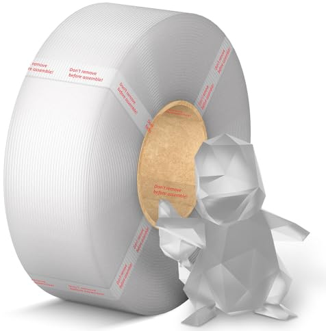 ANYCUBIC PLA Filament Refill, 1.75mm 3D Drucker Filament ohne Spule, Maßgenauigkeit +/- 0.02mm, passend zu den meisten wiederverwendbaren Spulen, 1KG Transparente