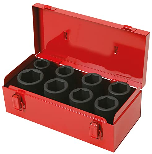 KS Tools 515.0510 3/4 Sechskant-Kraft-Stecknuss-Satz, 8-tlg. lang, Farbig