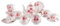Service à Thé Café Porcelaine Anglaise - 15 Pièces Rose Pattern Set de Table Ensembles de 6 Tasses à Café et Soucoupes Théière pour Thé de L'après-midi