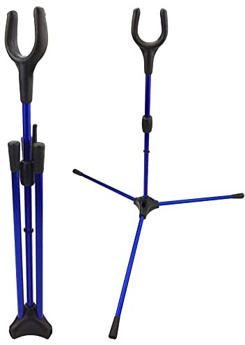 SHARROW Bogenschießen Bogenständer Faltbarer Recurvebogenständer Compoundbogenhalter Verwendung für Zielschießstände (Blau)