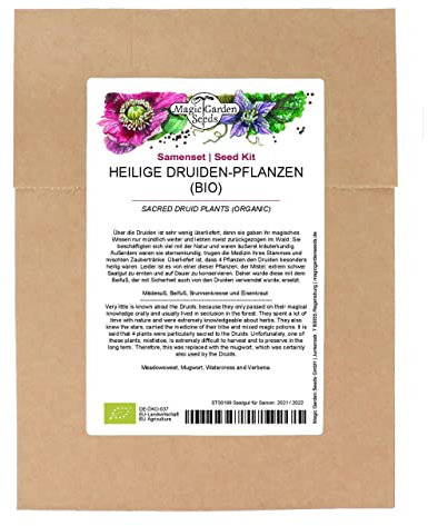 Plantes sacrées druidiques (bio) - kit de graines avec 4 plantes magiques des druides celtiques.
