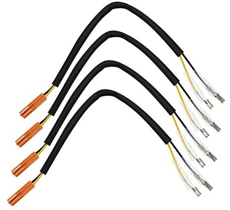 Be In Your Mind 4x Turn Signal Wiring Adapter Compatible with Honda Plug Adapter Motorcycle Turn Signal Adapter Cable Approx. 22.5cm/8.86inch
