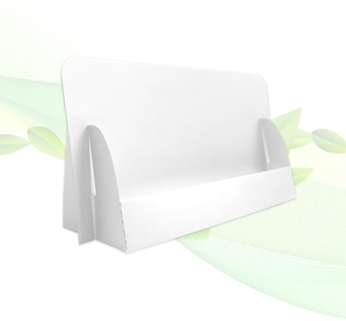 thefoldstands Blanc Design - Soporte para folletos (5 unidades, 10,5 x 21 cm, horizontal, cartón eco-FSC, uso a corto y medio plazo), color blanco