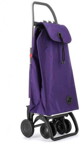 VoltShine Carro de Compra Plegable con 4 Ruedas, 2 giratorias, Ideal para facilitar el Transporte de Compras y Uso Diario.