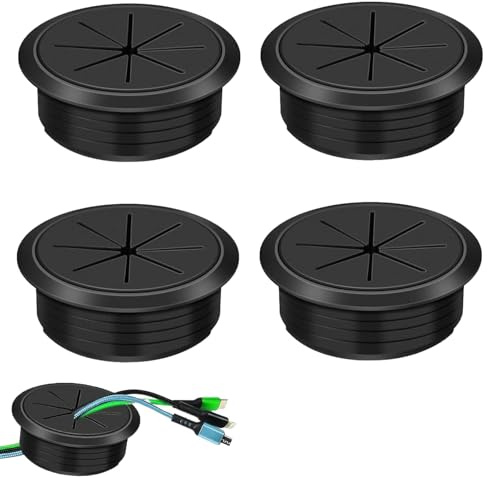 4 Stück 60 mm Ø Kabeldurchführung,Tisch Kabeldurchführung,Kabeldurchführung Wand,Kabeldurchführung Tisch,Schreibtisch Kabeldurchführung,für Schreibtisch Computertisch Arbeitsplatten Möbel