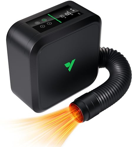 VIVOSUN AeroFlux Chauffage Intelligent pour Serre de Culture avec Thermostat, Chauffage PTC de 700 W, Compact et Portable avec VPD, Contrôle via Application & Protection Contre la Surchauffe