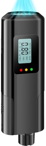 Éthylotest Électronique Portable sans Contact Homologué NF – Alcootest Professionnel LCD Haute Précision avec USB Rechargeable, Coupe-Ceinture et Brise-Glace, pour Voiture, Maison et Fêtes (A809-01)