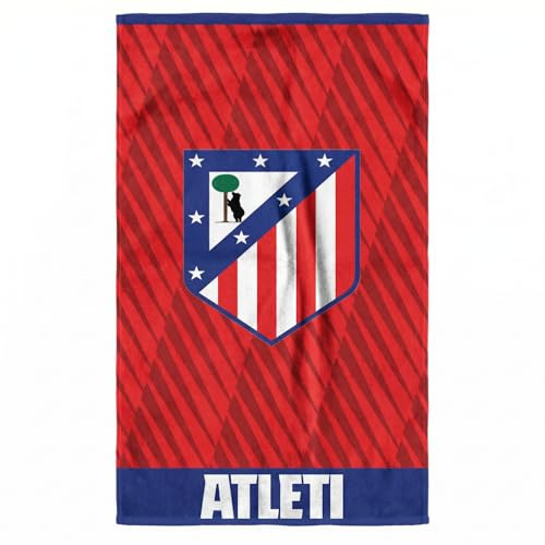 SaoTi Toalla Baño Grande Microfibra 140 x 70 cm Secado Rápido - Toallas Playa Grandes Ligeras y Compactas - Toalla Atletico de Madrid Diseño Exclusivo Gym Piscina Viaje