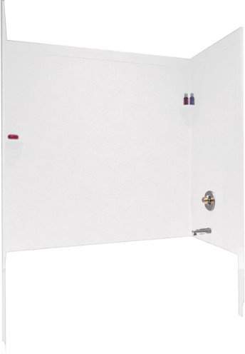 Swan SI00603.010 32-in L x 60-in W x 60-in H Solid Surface Bathtub Wall Kit, White