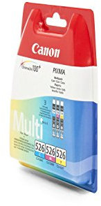 Original Tintenpatronen für Canon Pixma CLI-526C/M/Y Multi-Pack iP4850, MG5150, MG5250, MG6150, MG8150 - CLI-526C , CLI-526M , CLI-526Y