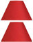 2 Pack - Red 12 Cotton Coolie Fabric Vintage Lampshade with Reversible Gimble & Shade Reducing Ring to Fit All Types of Lampholders - Sold in Pairs