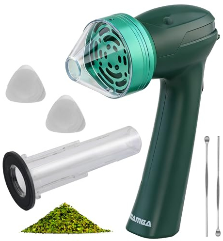 Mamba Grinders Electric Spice & Herb Grinder for the Kitchen. Easy to Use USB Rechargeable Grinder, 2g Green