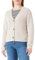 Marc O'Polo Damen Cardigan aus Bio-Baumwolle mit V-Ausschnitt, Cremefarben (Sandy Melange), XL
