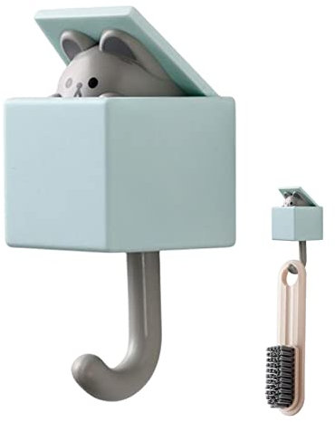 Gusengo 1/6 Stück Tier Wasserfest Haken - Handtuchhaken Kinder, Wandhalterung Kleiderhaken Für Home Küche, Klebehaken DekorativeTierwandhaken Für Mantel, Handtuch, Schlüssel, Taschen