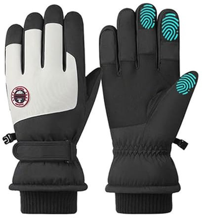 Magwave Warm Winterhandschuhe Wasserdicht Skihandschuhe Winddicht Touchscreen Handschuhe für Herren und Damen für Laufen,Skifahren,Wandern,Radfahren,Motorrad Handschuhe (L, Schwarz)