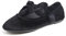 Feversole Mary Jane Lack Damenschuhe Flache Pumps geschlossen Bequeme Schuhe Samt Bogen schneiden Schwarz 36 EU