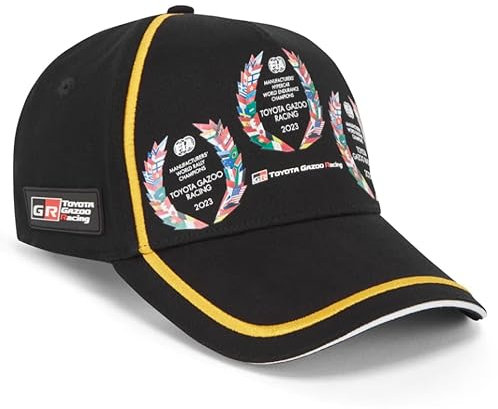 Toyota Gazoo Racing Baseballkappe, Mütze, Siegermeisterschaft, Triple Champion, Special Edition, WEC, WRC, WRRC - Schwarz, Erwachsene, Schwarz , One size